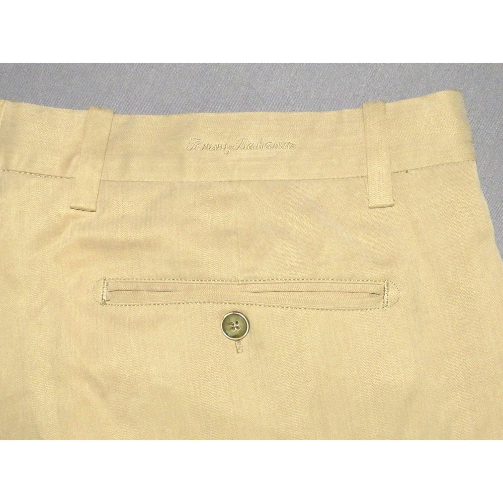 Tommy‎ Bahama Silk/Rayon Cuffed Straight Leg Pleated Khaki Pants Men's 38 X 30 - Picture 7 of 10